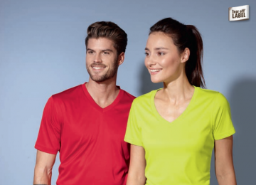 JN Active T-Shirt met V-hals JN736 en JN735