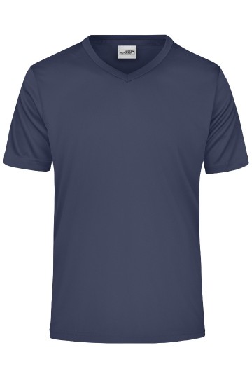 JN Men's Active T-Shirt met V-hals JN736 marineblauw