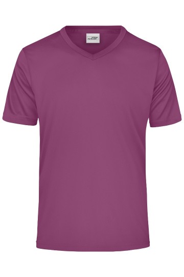 JN Men's Active T-Shirt met V-hals JN736 paars