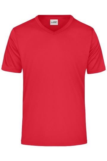 JN Men's Active T-Shirt met V-hals JN736 rood