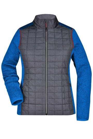 JN741 Ladies Hybrid Jacket koningsblauw-melange / antraciet-melange