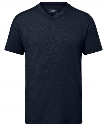 JN Men's Slub T-Shirt JN750 marineblauw