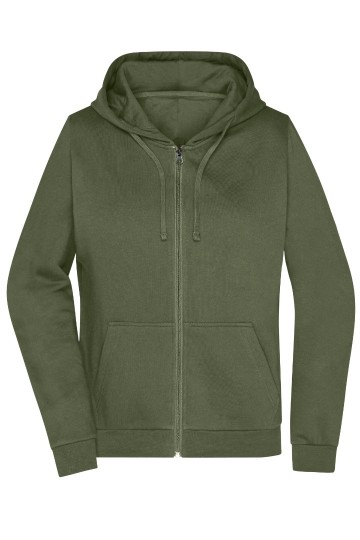 JN755 Ladies Promo Zip Hoody olijfgroen