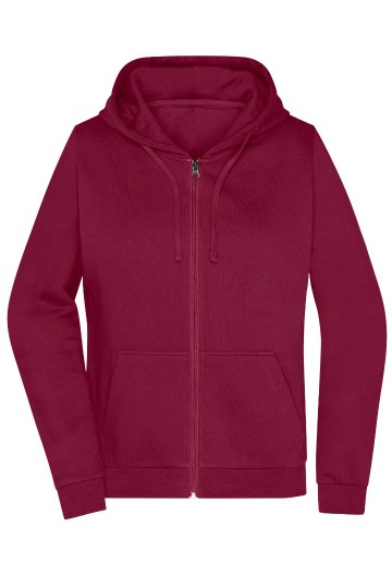 JN755 Ladies Promo Zip Hoody wijnrood