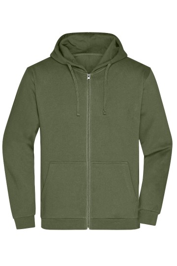 JN756 Men's Promo Zip Hoody olijfgroen