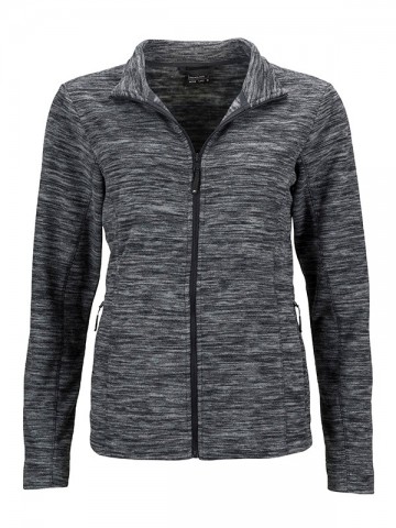 JN Ladies Trendy Fleece jack JN769 grijsmelange antraciet