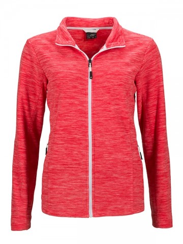 JN Ladies Trendy Fleece jack JN769 koraalmelange wit