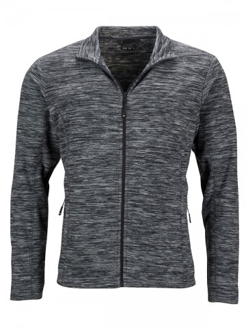 JN Men's Trendy Fleece jacket JN770 grijsmelange antraciet