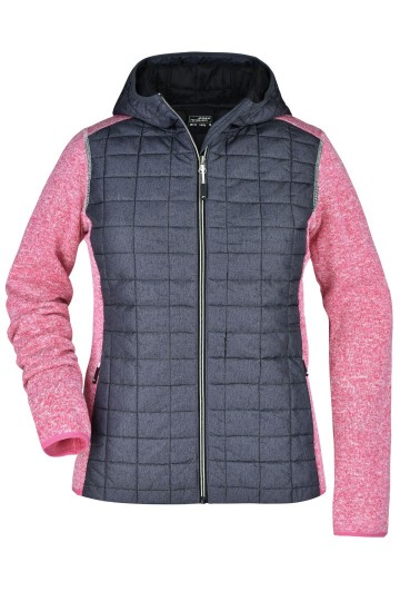 JN Ladies Knitted Hybrid jack JN771 rose antracietmelange