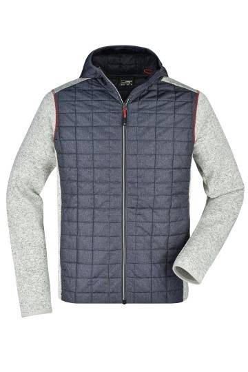 JN Men's Knitted Hybrid jack JN772 licht antracietmelange