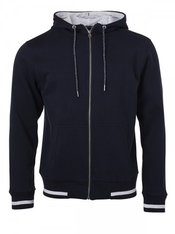 JN Men's Club Sweat jacket JN776 marineblauw wit