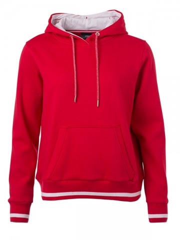 JN Ladies Club Hoody JN777 rood wit
