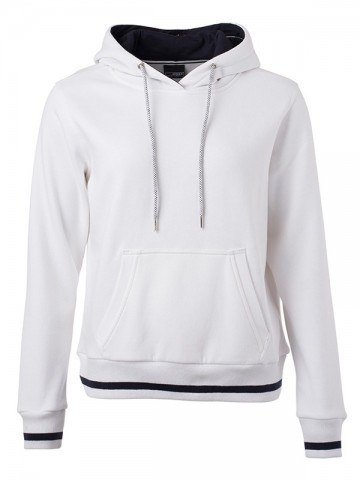 JN Ladies Club Hoody JN777  wit marineblauw