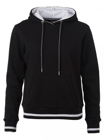 JN Ladies Club Hoody JN777 zwart wit