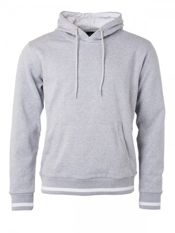 JN Men's Club Hoody JN778 heathergrijs wit