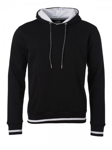 JN Men's Club Hoody JN778 zwart wit