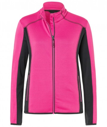 JN Ladies Structure Flee jacket JN783 carbon rose