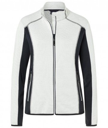 JN Ladies Structure Flee jacket JN783 gebrokenwit carbon