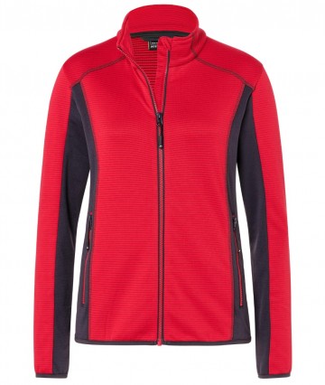 JN Ladies Structure Flee jacket JN783 rood carbon