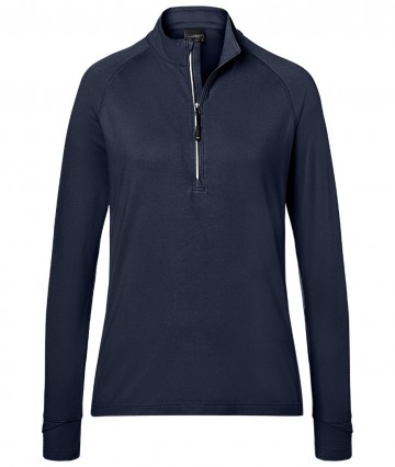 JN Ladies Sport T-shirt Halfzip JN787 marineblauw
