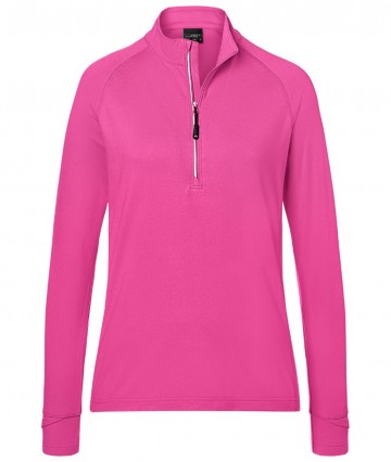 JN Ladies Sport T-shirt Halfzip JN787 rose