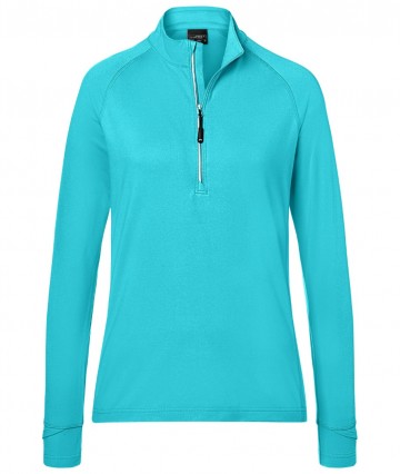 JN Ladies Sport T-shirt Halfzip JN787 turkoois
