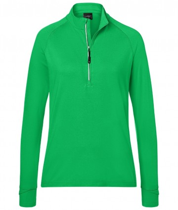 JN Ladies Sport T-shirt Halfzip JN787 varengroen