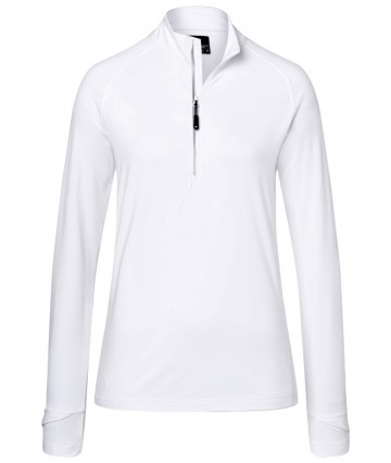 JN Ladies Sport T-shirt Halfzip JN787 wit