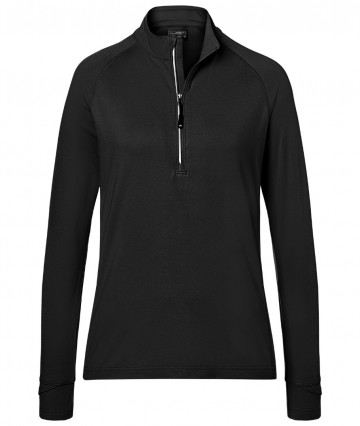 JN Ladies Sport T-shirt Halfzip JN787 zwart