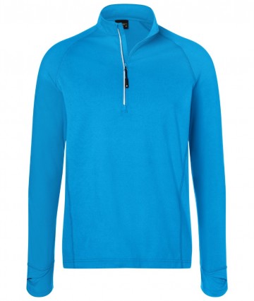 JN Men's Sport Shirt Halfzip JN788 helderblauw