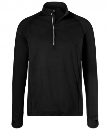 JN Men's Sport Shirt Halfzip JN788 zwart
