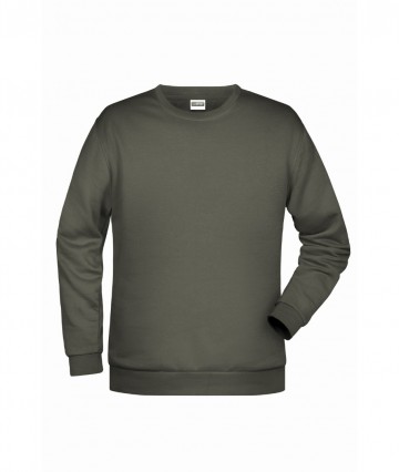 JN793 Men's Basic Sweat JN794 donkergrijs