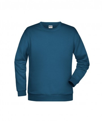 JN793 Men's Basic Sweat JN794 petrolblauw
