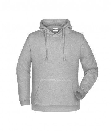 JN Men's Basic Hoody JN796 heathergrijs