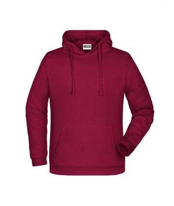 JN Men's Basic Hoody JN796 wijnrood
