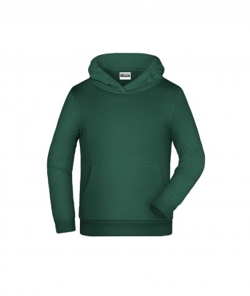 JN Kids Basic Hoody JN796K donkergroen