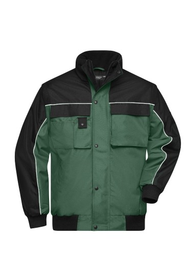 JN810 Workwear Jacket donkergroen zwart