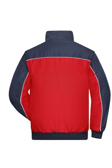 JN810 Workwear Jacket rood marineblauw rug