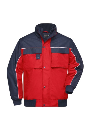 JN810 Workwear Jacket rood marineblauw
