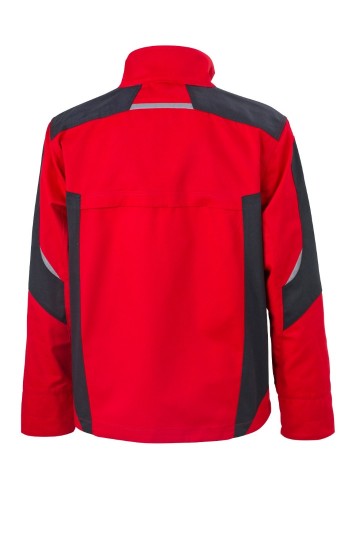 JN821 Workwear Jacket rood zwart rug