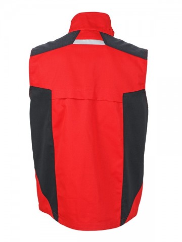 JN822 Workwear Vest rood zwart rug
