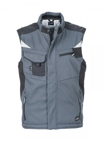 JN825 Craftsman Softshell Vest carbon zwart