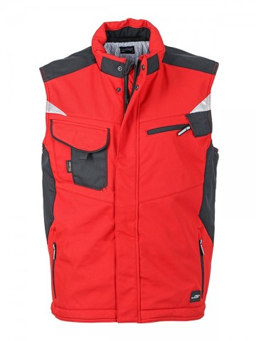 JN825 Craftsman Softshell Vest rood zwart
