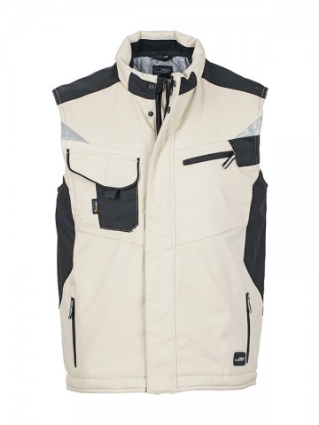 JN825 Craftsman Softshell Vest steen zwart