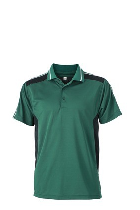 JN828 Craftmen Polo donkergroen zwart