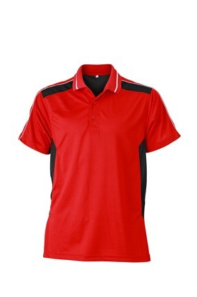 JN828 Craftmen Polo rood zwart