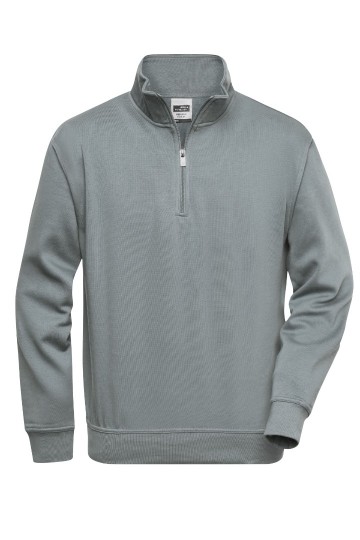 JN831 Workwear Sweater Half Zip donkergrijs