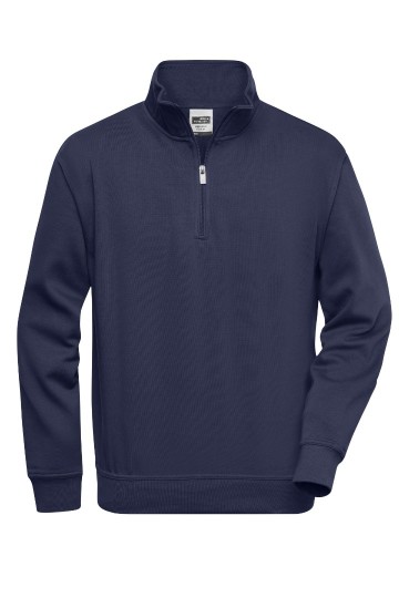 JN831 Workwear Sweater Half Zip marineblauw