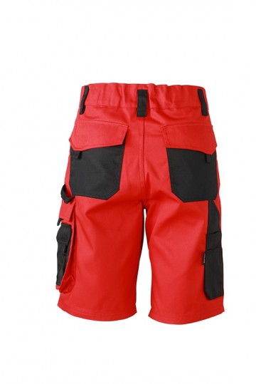 JN835 Workwear Bermuda rood zwart achter