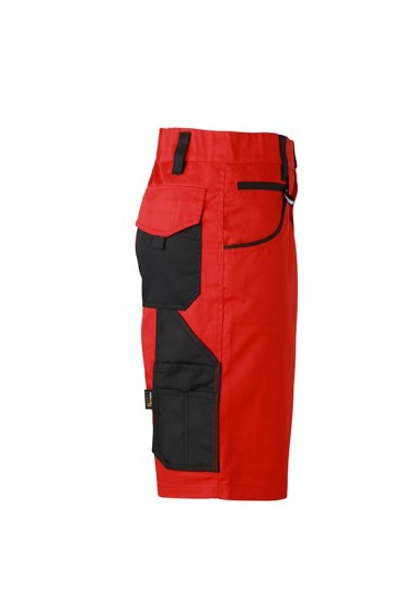 JN835 Workwear Bermuda rood zwart zij